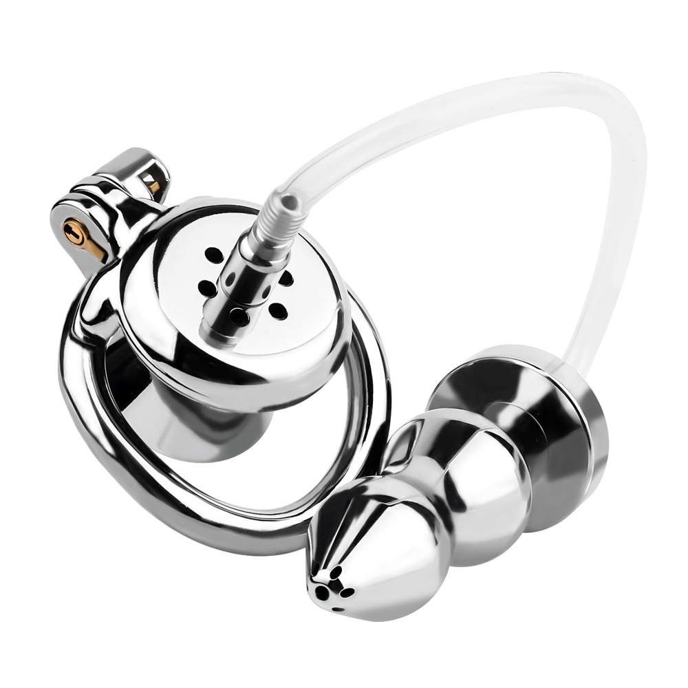 All-in-One Urethral Inverted Chastity Cage With Plug