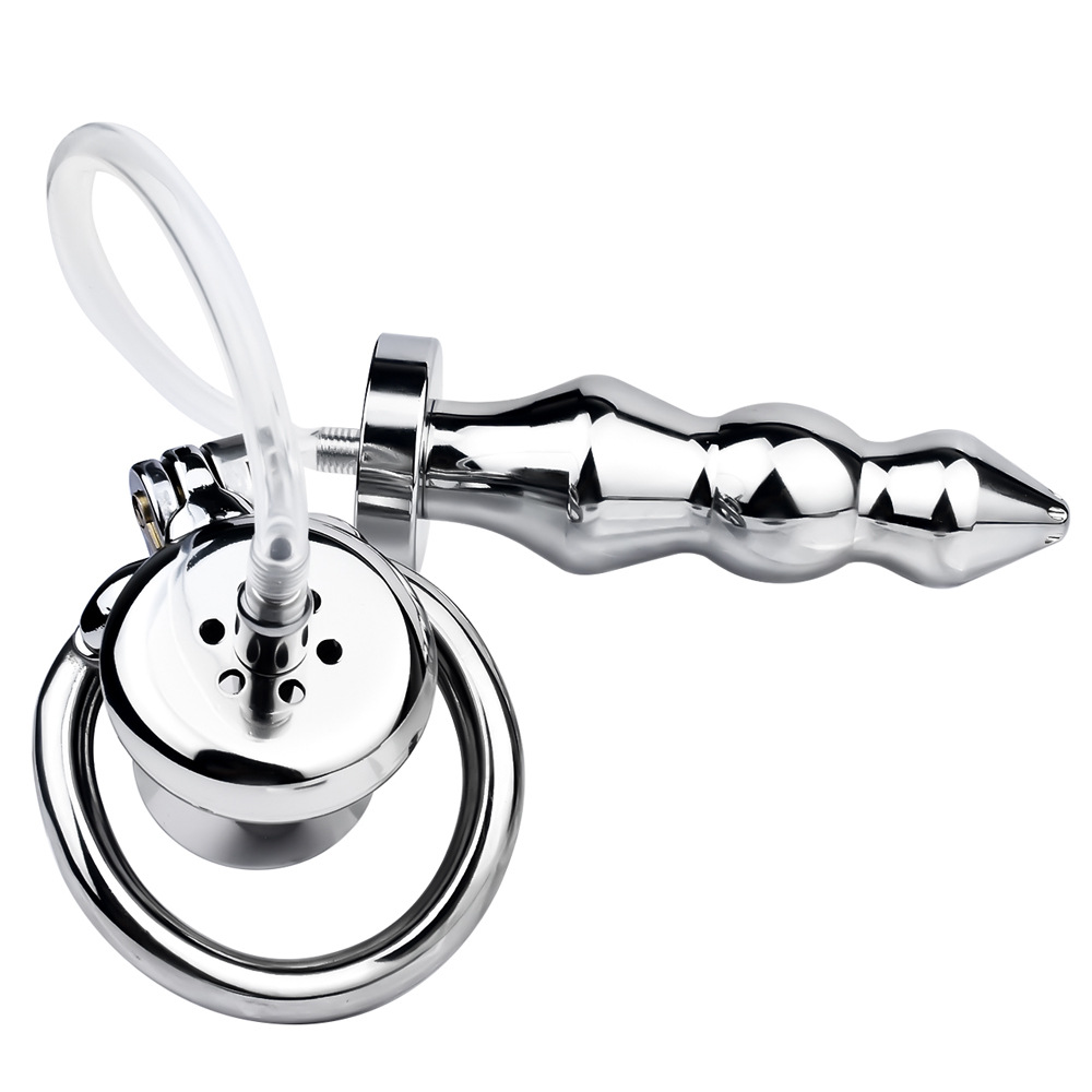 All-in-One Urethral Inverted Chastity Cage With Plug