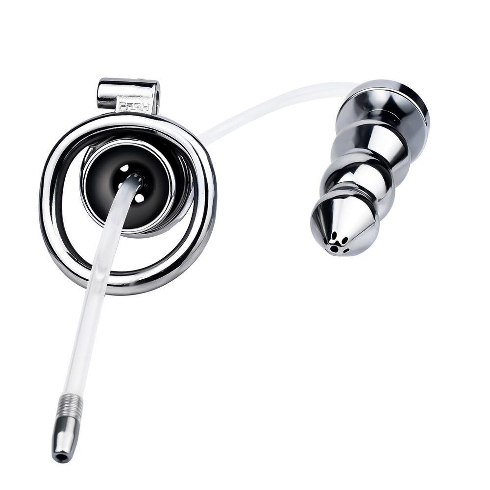 All-in-One Urethral Inverted Chastity Cage With Plug