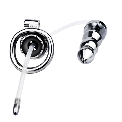 All-in-One Urethral Inverted Chastity Cage With Plug