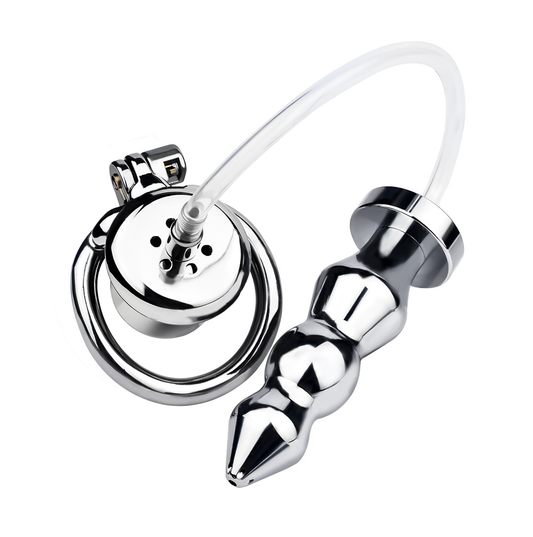 All-in-One Urethral Inverted Chastity Cage With Plug