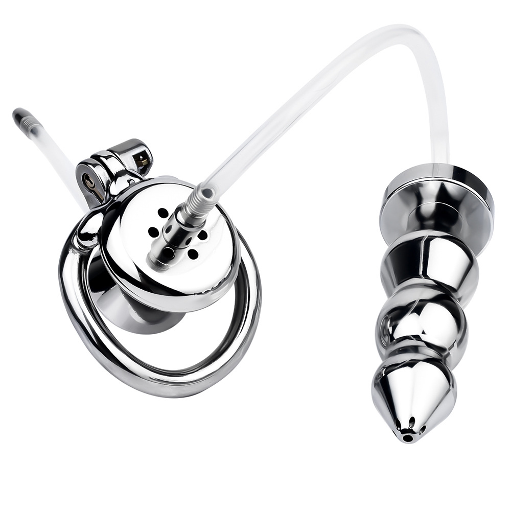 All-in-One Urethral Inverted Chastity Cage With Plug