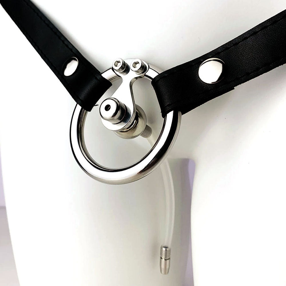 Compact Urethral Inverted Chastity Cage with Secure Belt - 3 Styles