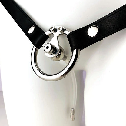 Compact Urethral Inverted Chastity Cage with Secure Belt - 3 Styles