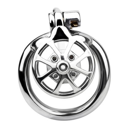 Spiked Flat Chastity Cage with Silicone or Metal Catheter