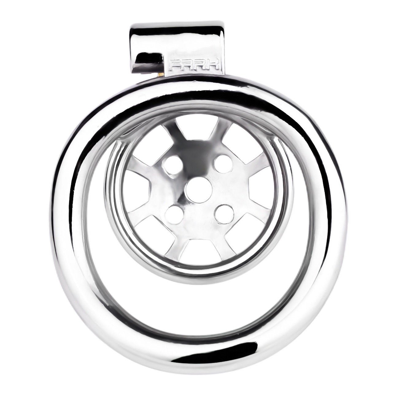 Spiked Flat Chastity Cage with Silicone or Metal Catheter