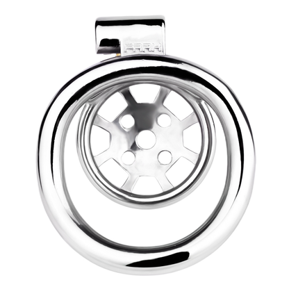 Spiked Flat Chastity Cage with Silicone or Metal Catheter