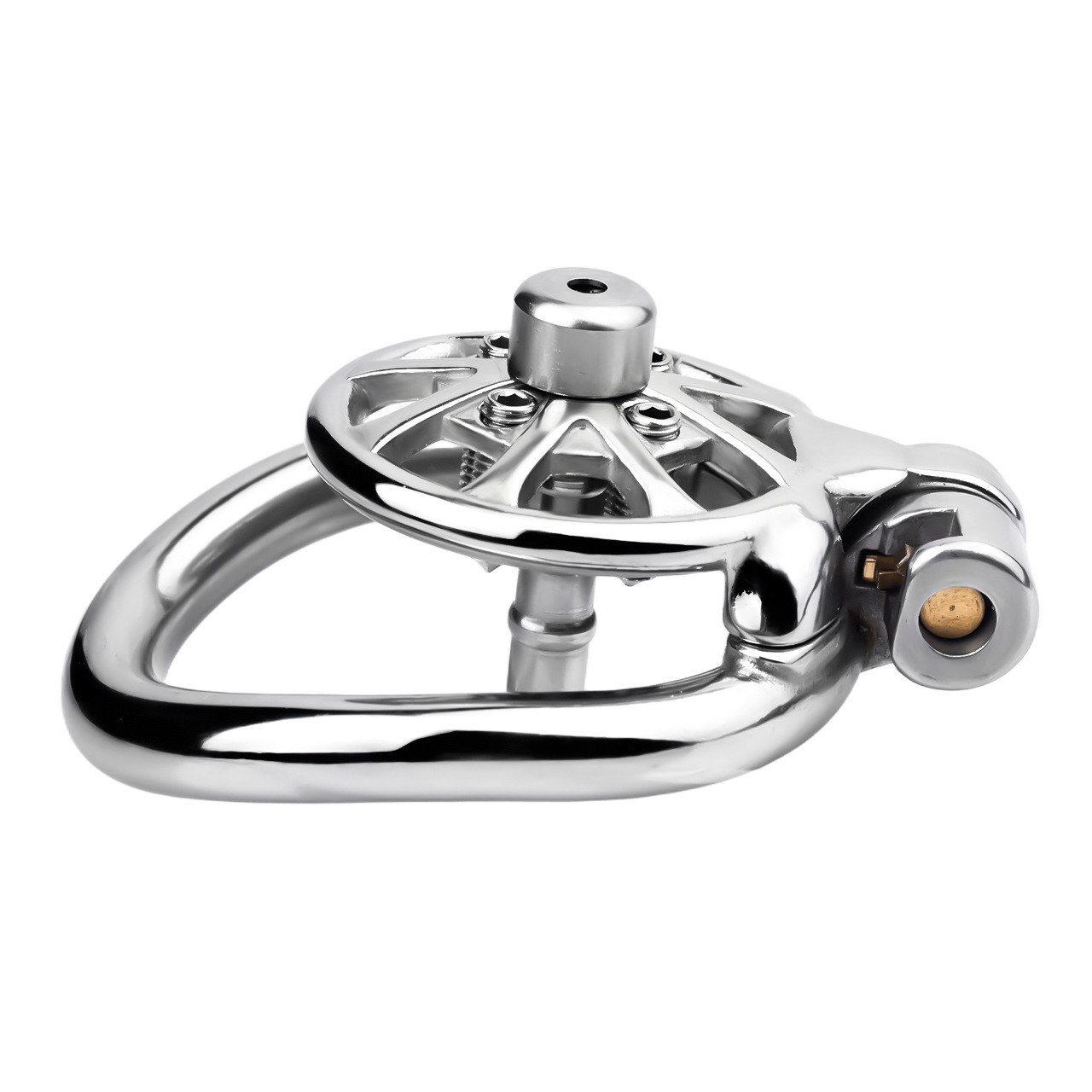 Spiked Flat Chastity Cage with Silicone or Metal Catheter