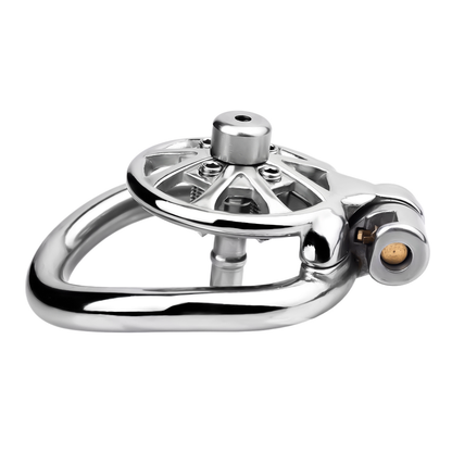 Spiked Flat Chastity Cage with Silicone or Metal Catheter