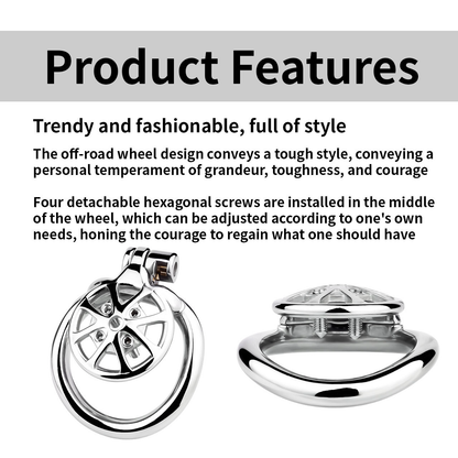 Spiked Flat Chastity Cage with Silicone or Metal Catheter