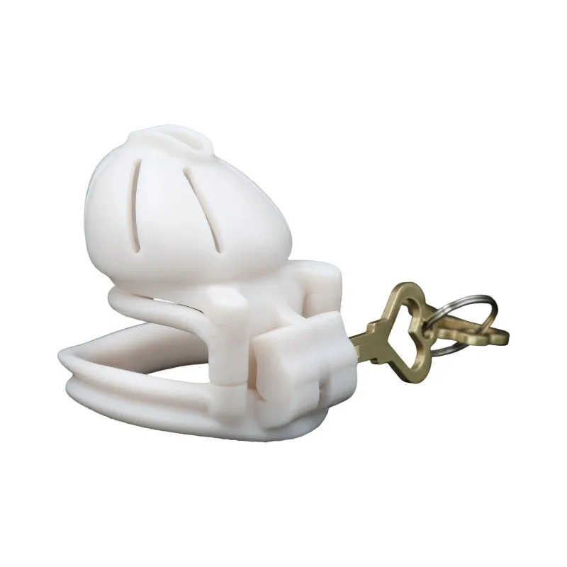 White Male Chastity Cage - 1