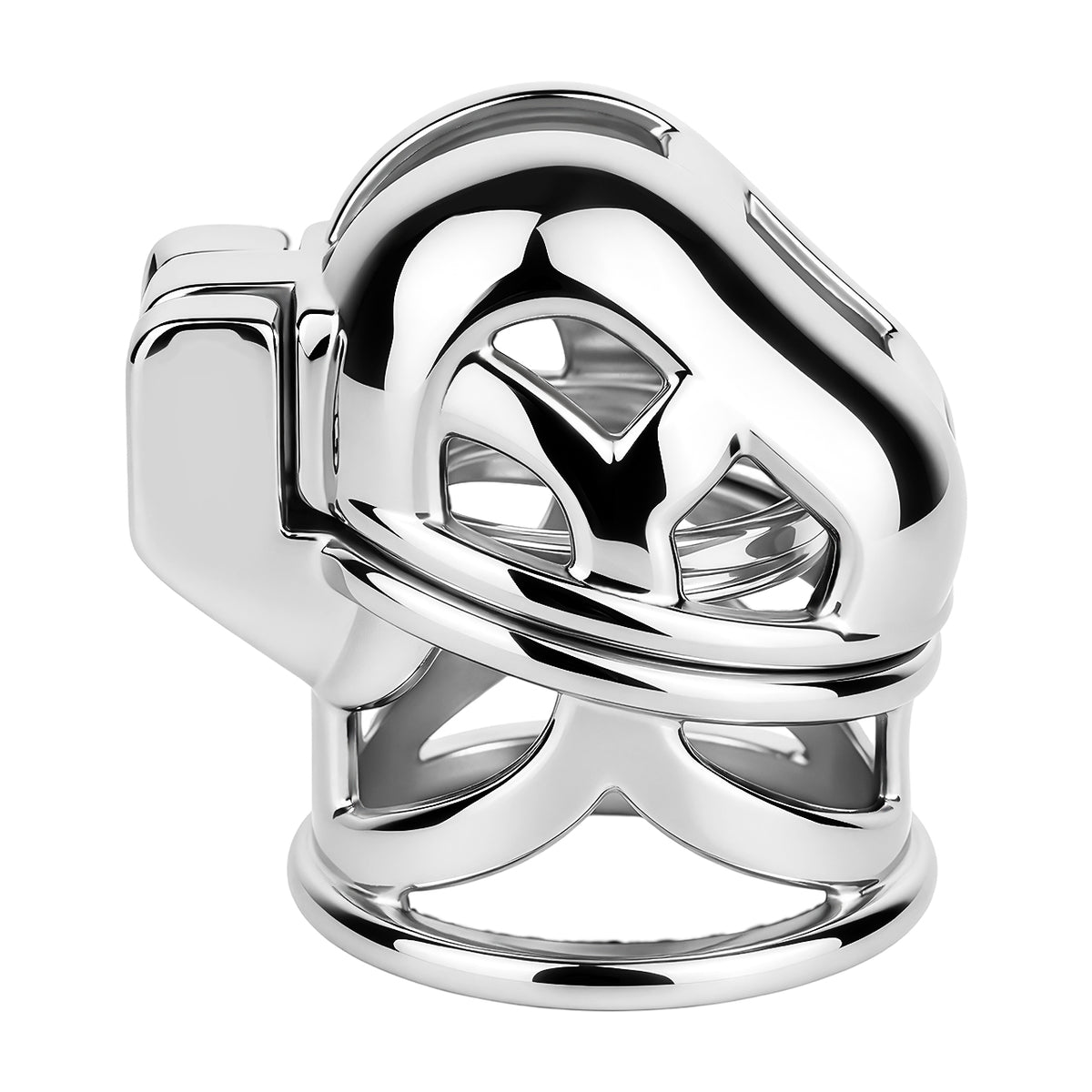 Yaokai chastity lock components laid out on white