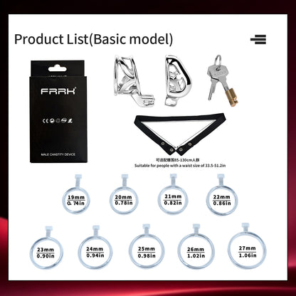 Package contents diagram for Yaokai chastity lock basic model