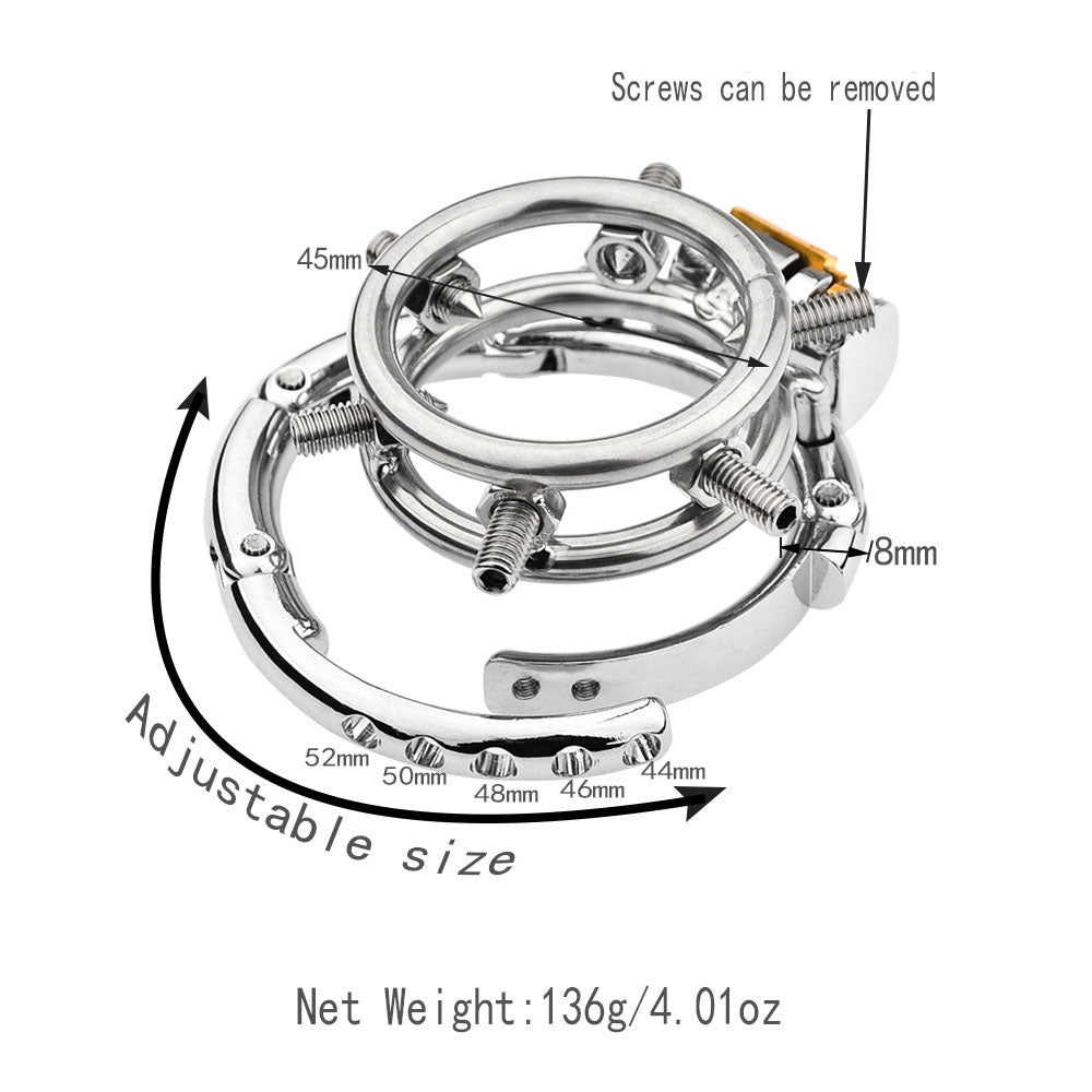 Zero Chastity Cage Adjustable With Spikes - 5